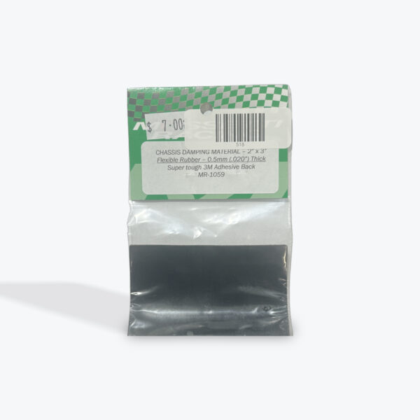 Chassis Damping Material - 2" X 3" Flexible Rubber - 0.5mm Thick