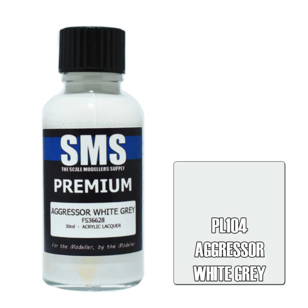 SMS Airbrush Ready 30ml - Premium Aggressor White Grey