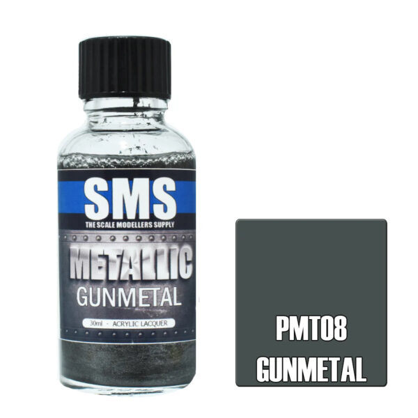 SMS Airbrush Ready 30ml - Metallic Gunmetal